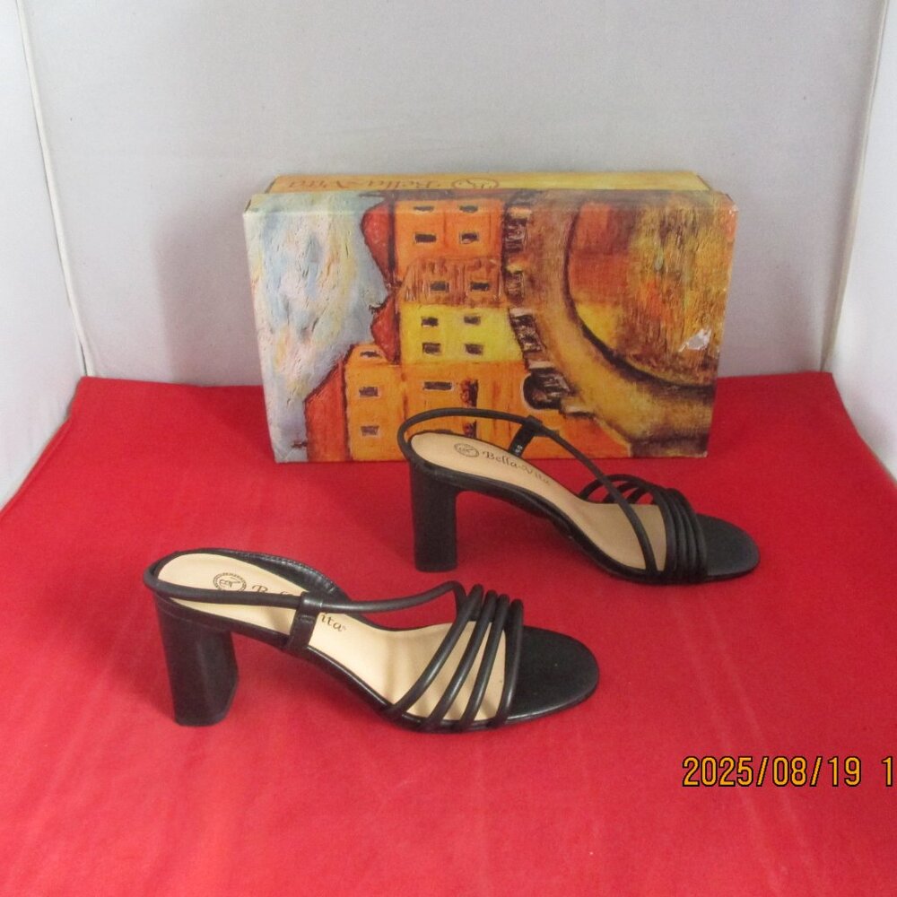Bella Vita Women's Zariah Heeled Sandals $115 Size 5 1/2 - Black - 1294